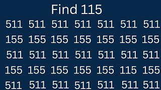 Find the number 115 in just 10 seconds.