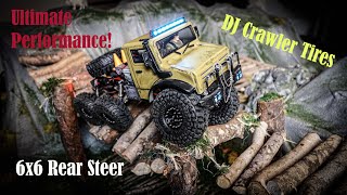 Fully Custom SCX24 RC Crawler 6x6 Unimog with Rear Steer Gets Upgraded, New 68mm DJ Crawler Tires!