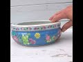 chinese ceramic planter bowl flower pot jardiniere blue pink green chinoiserie