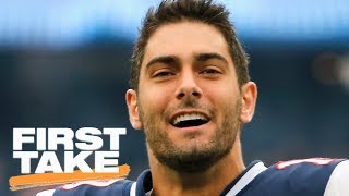 Stephen A. Smith says Jimmy Garoppolo to 49ers is a 'damn good trade' | First Take | ESPN