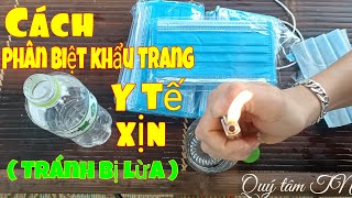 Cách phân biệt khẩu trang y tế 4 lớp kháng khuẩn , phòng dịch . Tránh tiền mất tật mang .