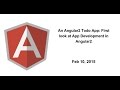 An Angular2 Todo App: First look at App Development in Angular2