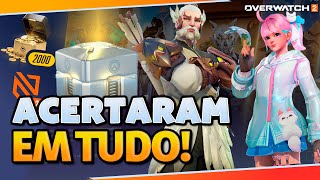 MELHOR PASSE DE TODOS! 5 Lendárias 3 Épicas e 2 CAIXAS Lendárias! Overwatch 2 Temporada 15