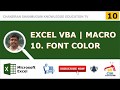 EXCEL VBA | FONT COLOR | MACRO
