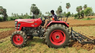 Mahindra yovo tech Plus 585 4wd tractor 9piont cultivater performance farmland @Mohantractorslife