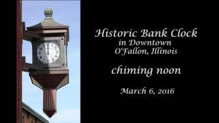 Bank Clock in Downtown O'Fallon, Illinois