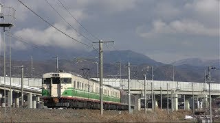 【しなの鉄道】初代長野色3両+しな鉄色2両