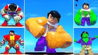HULK Transformations Animation with Big Fig Characters in Lego Marvel Super Heroes Game