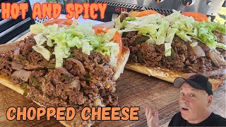 Hot and Spicy Chopped Cheese on the Blackstone Griddle