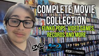 my complete movie collection ( room tour ) Blu-Rays, DVDs, 4k Blu-ray, Funko pops and more
