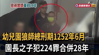 幼兒園狼師總刑期1252年6月！ 園長之子犯224罪合併28年－民視新聞