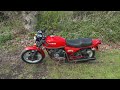 1982 moto morini 500 w v twin start up u0026 engine sound