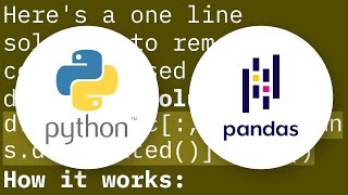 python pandas remove duplicate columns