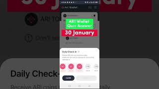 ARI Wallet Quiz Today | ARI Wallet | ARI Wallet Daily Quiz 30 January | TIM Studio