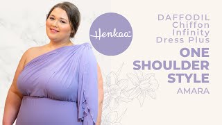 DAFFODIL AMARA One Shoulder Convertible Chiffon Dress Style Tutorial Plus SIze HENKAA