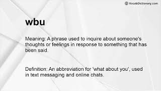 wbu Meaning