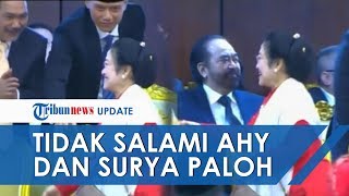 VIRAL Video Detik-detik Megawati Tak Salami AHY dan Surya Paloh saat Pelantikan Anggota DPR