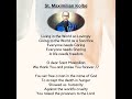 Tribute to St. Maximilian Kolbe