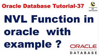 NVL Function in oracle with example || Oracle Database Tutorial