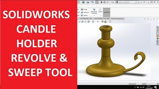 SOLIDWORKS CANDLE HOLDER | SWEEP AND REVOLVE TOOL | BEGINNER TUTORIAL!!!