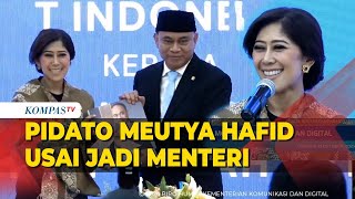 Pidato Perdana Meutya Hafid saat Sertijab Menteri Komunikasi dan Digital: Saya Mohon Dibantu