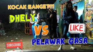 pelawak gasa VS dhelynya martono tampil di sumberkolak langai.. kocak banget.