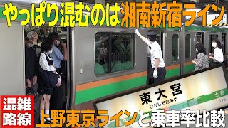 【宇都宮線 東大宮駅】やっぱり混むのは湘南新宿ライン!!　６時台～７時台の通勤通学調査　埼玉県さいたま市