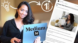 how to start writing on medium (in 1 hour)