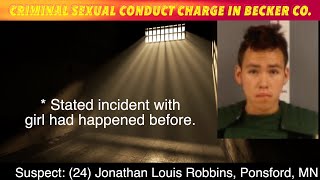 Criminal Sexual Conduct Charge In Becker County, Minnesota