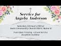 Live Service for Angela Anderson -  February 25th 2023 - 10:00am PST