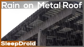 ► Hard Rain on a Tin Roof / Metal Roof ~Heavy Rain Sounds for Sleeping 10 hours Lluvia, No Thunder