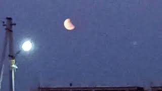 తెలంగాణలో స్పాక్షిక చంద్రగ్రహణం//lunar eclipse#viral #reels #reels #shorts #telugu