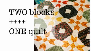 Make a small quilt with me - TWO beautiful quilt blocks - ONE pretty little quilt