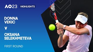 Donna Vekic v Oksana Selekhmeteva Highlights | Australian Open 2023 First Round