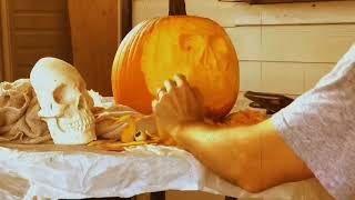 Time Lapse 3D Pumpkin Carving Jack-O-Lantern
