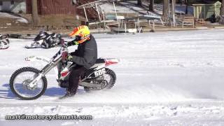 Sony RX10iii 480fps vs 120fps footage -- Motorcycle ice riding