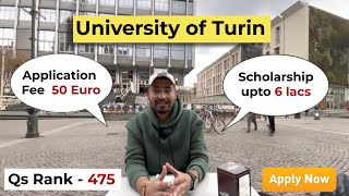 UNIVERSITY OF TURIN ! ADMISSION ! TUITION FEE ! SCHOLARSHIP