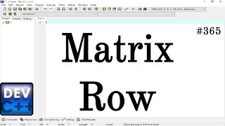 Random matrix row in C Language || Simple Method Apply