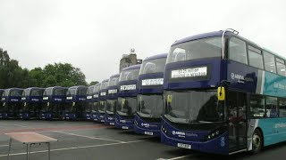 Arriva Buses Wales Wrexham Sapphire Launch of 13 ADL E400 City double deckers