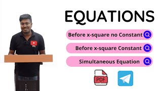 EQUATIONS || Handwritten notes || Free download on Telegram Channel