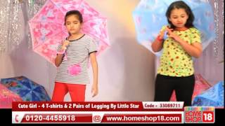 Homeshop18.com - Cute Girl - 4 T-shirts \u0026 2 Pairs of Legging By Little Star