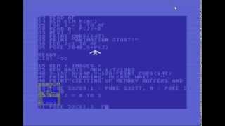 Kentaro plays with C64 animation (BASIC/VIC-II demo) - with a bird on it!