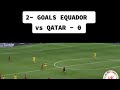 2- GOALS EQUADOR vs QATAR - 0 || FIFA WORLD CUP  MATCH 2022 || DOHA QATAR