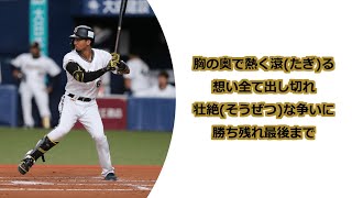 オリックス・バファローズ 宗佑磨 応援歌