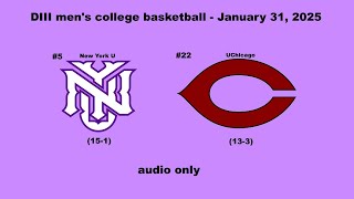 #5 NYU Violets at #22 Chicago Maroons - DIII men's college basketball - radio broadcast