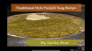 ਸਰਸੋ ਦਾ ਸਾਗ - पंजाबी साग बनाने की विधि - Sarson da saag through traditional method 😋😋😋