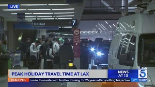 Peak holiday travel time at LAX