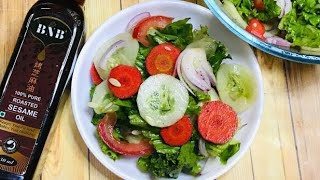 Super Easy Healthy \u0026 Tasty Vegetable Salad Using BNB Roasted Sesame Oil by @Susmitar Rannaghor