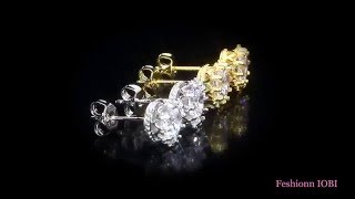 Royal Crown IOBI Crystals Stud Earrings