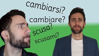 Nie mów tak! CAMBIARSI VS CAMBIARE  e SCUSA VS SCUSAMI (PL)